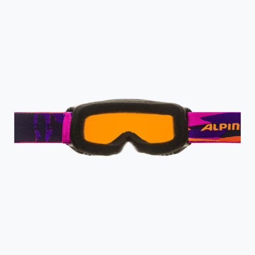 Alpina Piney Kinder Skibrille schwarz/rosa matt/orange