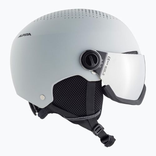 Skihelm Alpina Arber Visor Q Lite grau matt