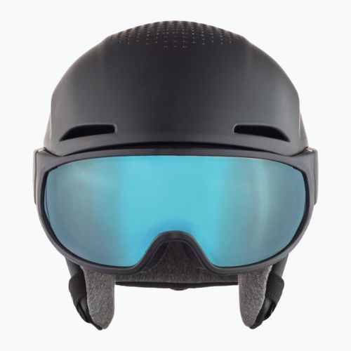 Alpina Oro QV Mips Skihelm schwarz matt/eisblau