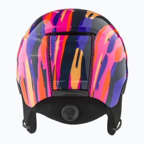 Alpina Kinderskihelm Pizi rosa orange/blau glänzend
