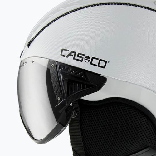 Skihelm CASCO SP-2 Photomatic Visier strukturiert weiß glänzend