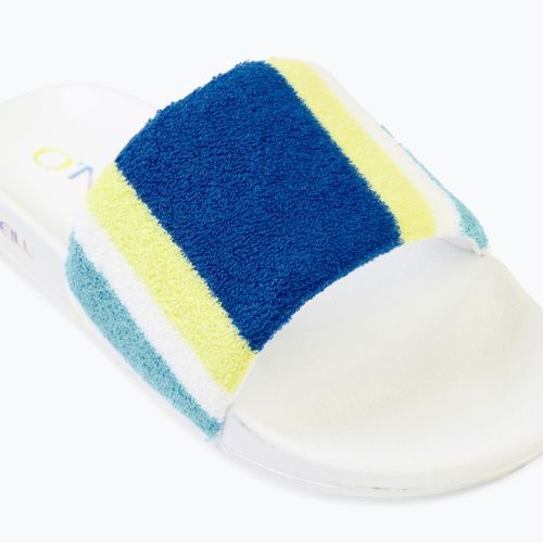 Damen O'Neill Brights Slides blau Handtuch Streifen Flip-Flops