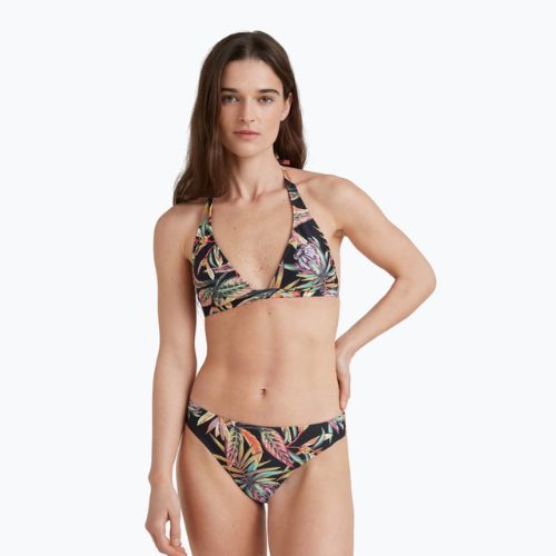Zweiteiliger Damen-Badeanzug O'Neill Marga Rita Bikini schwarz tropische Blume