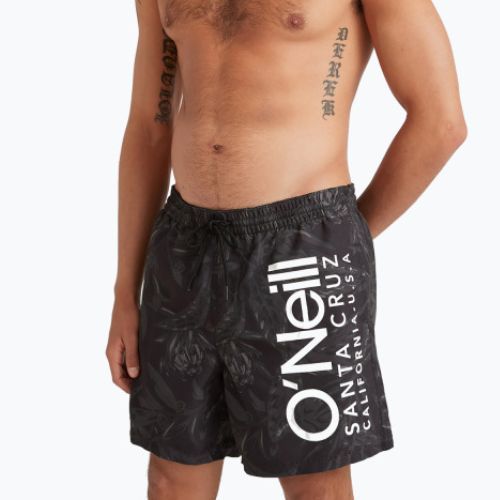 Men's O'Neill Cali Floral 16'' schwarz tonal Blume schwimmen Shorts