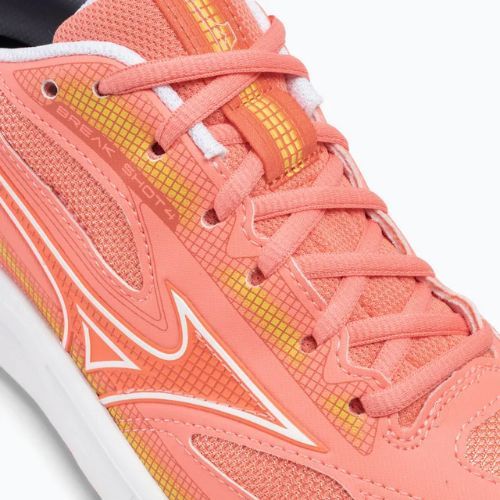 Damen Tennisschuhe Mizuno Break Shot 4 AC candy coral / weiß / fusion coral