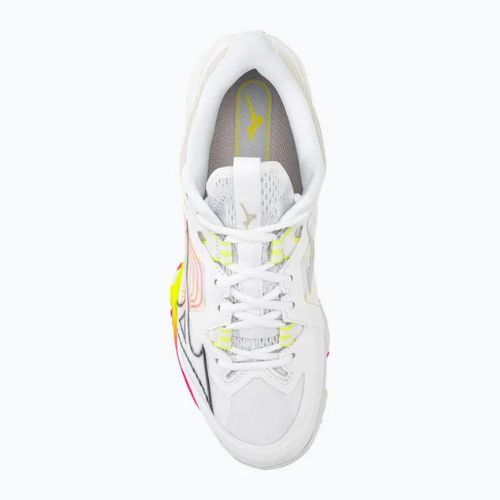 Herren Badmintonschuhe Mizuno Wave Claw Neo 2 weiß / lunar rock / high vis pink