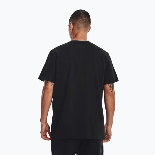 Men's Under Armour Logo Emb Heavyweight T-Shirt schwarz/weiß