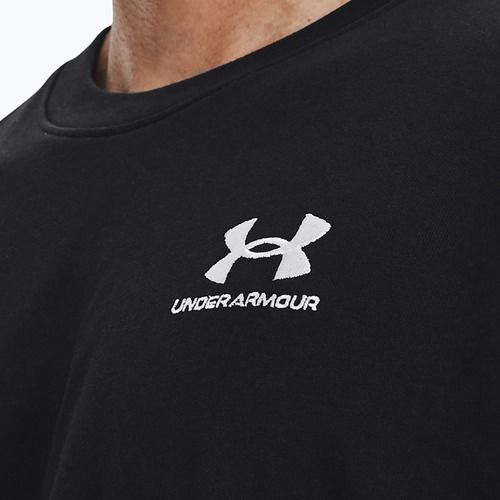 Men's Under Armour Logo Emb Heavyweight T-Shirt schwarz/weiß