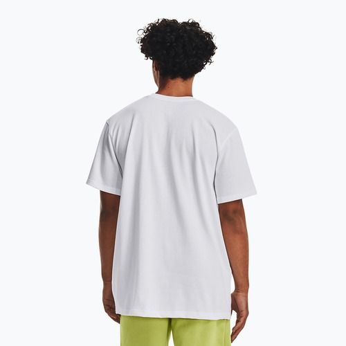 Men's Under Armour Logo Emb Heavyweight T-Shirt weiß/schwarz