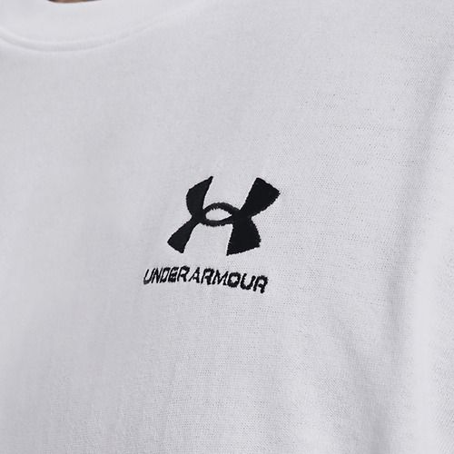 Men's Under Armour Logo Emb Heavyweight T-Shirt weiß/schwarz