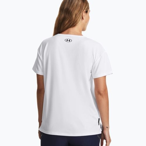Under Armour Rush Energy 2.0 Damen Trainings-T-Shirt weiß/schwarz