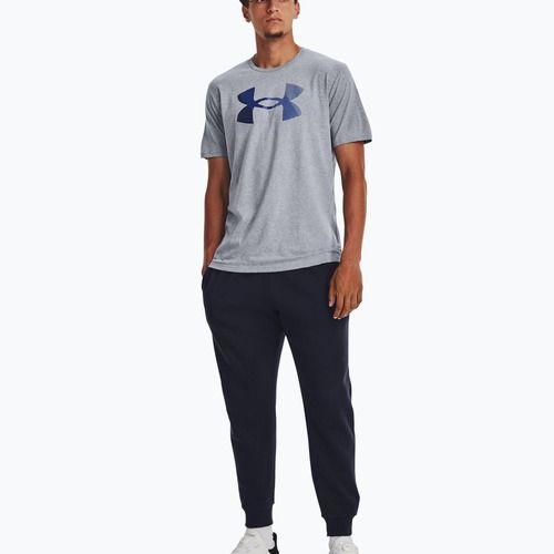 Herren Under Armour Big Logo T-Shirt Fill steel helles Heidekraut/schwarz/royal