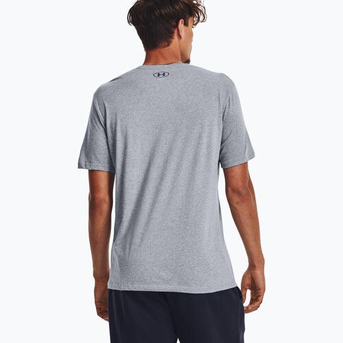 Herren Under Armour Big Logo T-Shirt Fill steel helles Heidekraut/schwarz/royal