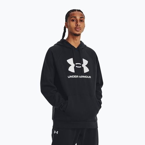 Herren Under Armour Rival Fleece Logo HD Hoodie schwarz/weiß