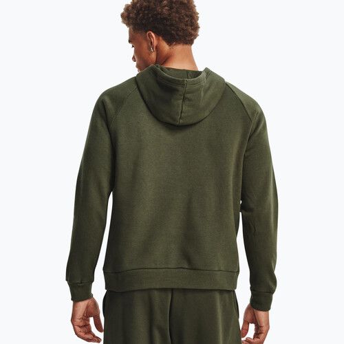 Under Armour Herren Kapuzenpulli Rival Fleece Logo HD marine von grün/weiß