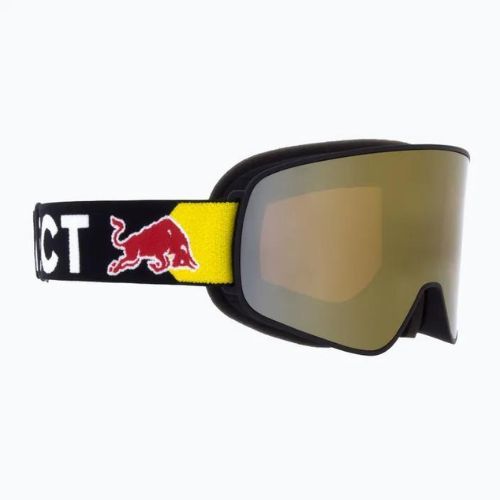 Red Bull SPECT Rush mattschwarz/schwarz/orange/gold mirror Skibrille