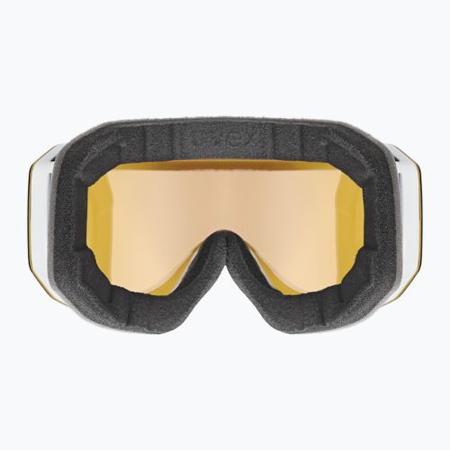 UVEX Evidnt Attract CV S2 Skibrille weiß matt/verspiegelt silber/contr gelb/klar