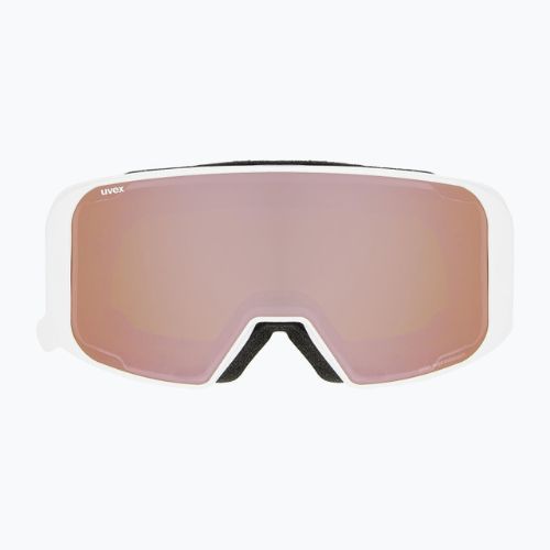 UVEX Saga To S1/S3 Skibrille weiß glänzend/verspiegelt/rosa/lasergold lite/klar