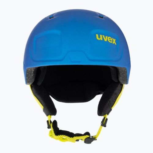 Kinderskihelm UVEX Manic Pro blau/lime matt