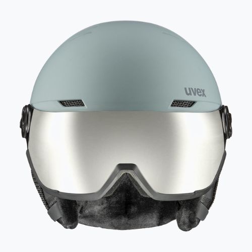 Skihelm UVEX Wanted Visor glacier/rhino matt/mirror silver smoke