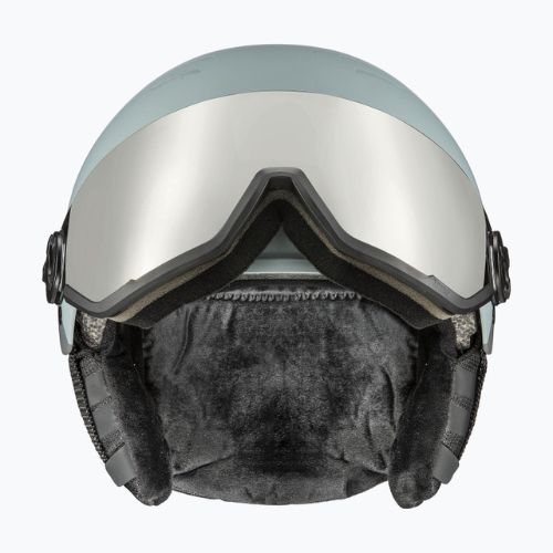 Skihelm UVEX Wanted Visor glacier/rhino matt/mirror silver smoke