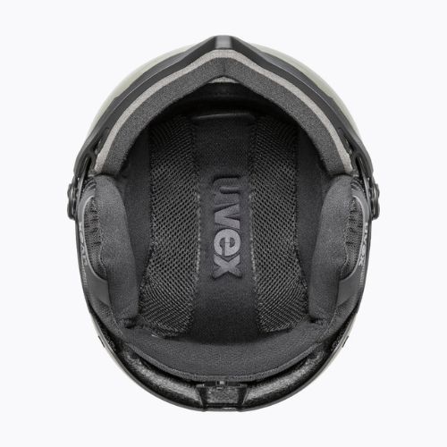 Skihelm UVEX Wanted Visor Pro V schwarz matt/variomatc smoke