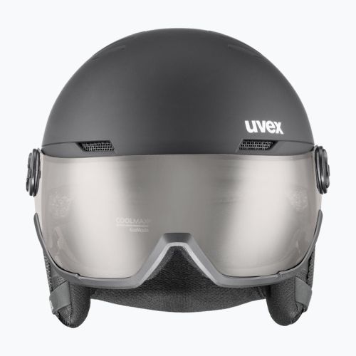 Skihelm UVEX Wanted Visor Pro V schwarz matt/variomatc smoke