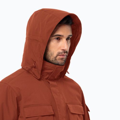 Herren Winterjacke Jack Wolfskin Glacier Canyon Parka karminrot