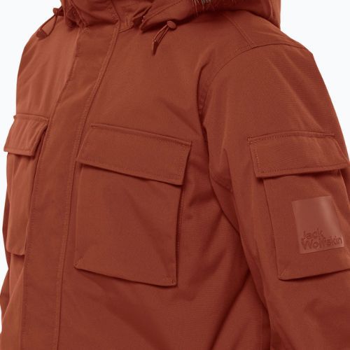 Herren Winterjacke Jack Wolfskin Glacier Canyon Parka karminrot