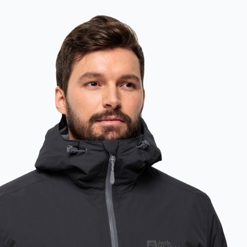 Jack Wolfskin Herren Regenjacke Wisper Ins schwarz
