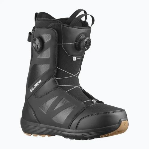 Herren Salomon Launch Boa SJ Boa schwarz/schwarz/weiß Snowboardschuhe