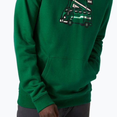 Herren-Trekking-Sweatshirt Helly Hansen F2F Organic Cotton Hoodie malachite