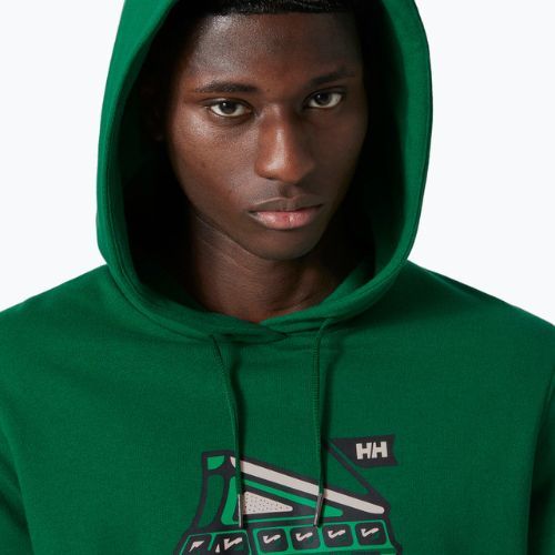 Herren-Trekking-Sweatshirt Helly Hansen F2F Organic Cotton Hoodie malachite