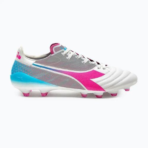 Herren Diadora Brasil Elite Veloce GR ITA LPX Fußballschuhe weiß/rosa fluo/blau fluo