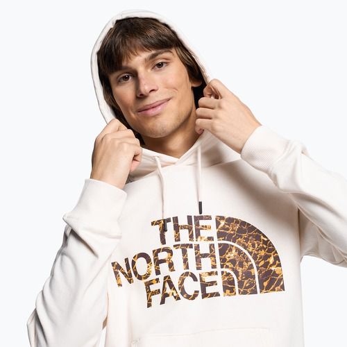 Herren The North Face Standard Hoodie gardenia weiß/kohlenbraun Wasserverzerrung drucken