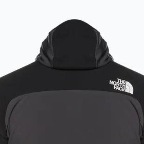 Herren Skijacke The North Face Dawn Turn Hybrid Ventrix Hoodie asphaltgrau/schwarz/schockierend orange