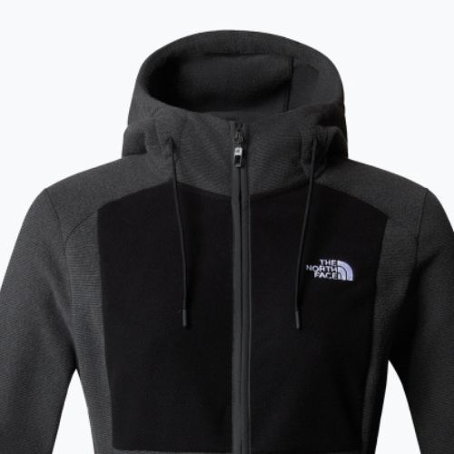 Women's The North Face Homesafe Full Zip Fleece Hoodie schwarz/asphaltgrau gestreift/schwarz