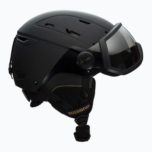 Damen Skihelm Rossignol Allspeed Visor Imp Photo schwarz