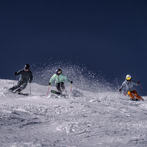 Völkl Deacon 72 Master + XCOMP 16 GW dunkelblau/rosa Abfahrtsski