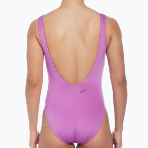 Einteiliger Damen-Badeanzug Nike Multi Logo U-Back fuchsia dream