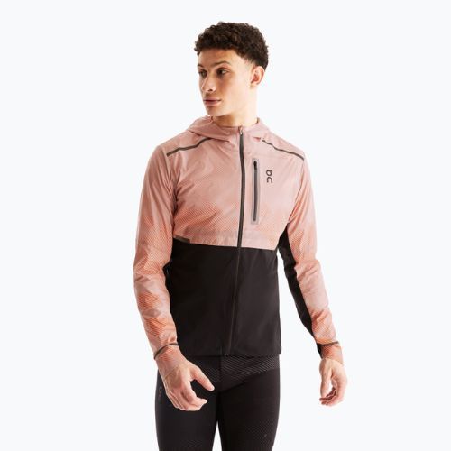 Herren On Running Weather Lumos Laufjacke woodrose/schwarz