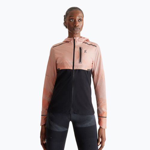 Women's On Running Weather Lumos Laufjacke woodrose/schwarz