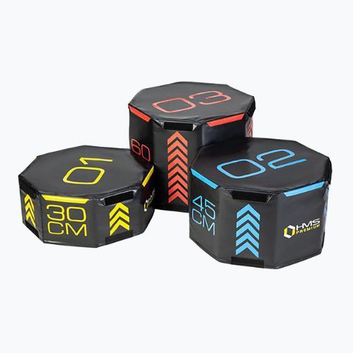 HMS PYOBS01 Octagon Premium mehrfarbiges plyometrisches Boxset