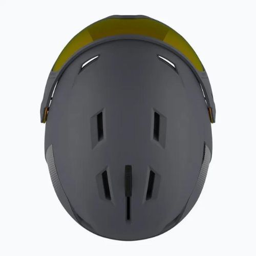 Salomon Pioneer LT Visor S2 Skihelm Ebenholz/Rot