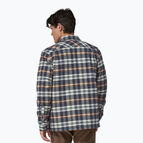 Herren Patagonia isoliert Bio-Baumwolle MW Fjord Flanell Felder/neue Marine Hemd
