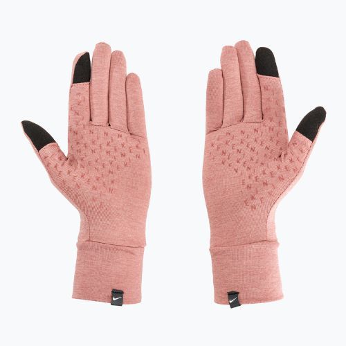 Damen Laufhandschuhe Nike Fleece RG rot stardust/rot stardust/silber
