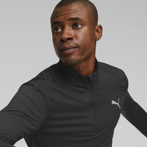 Herren PUMA Run Favorite 1/4 Zip Laufsweatshirt schwarz