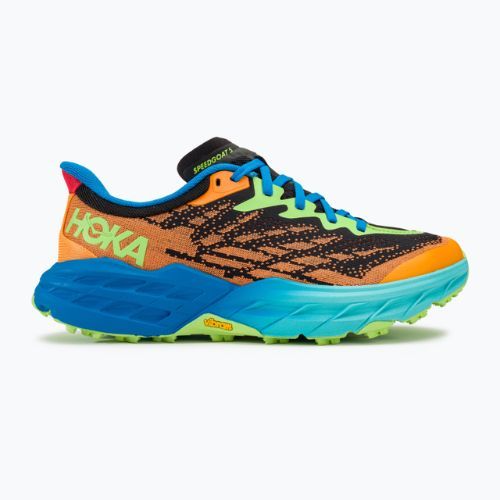 Herren Laufschuhe HOKA Speedgoat 5 solar flare/diva blau