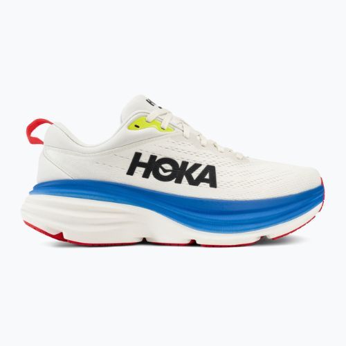 HOKA Bondi 8 Herren Laufschuhe blanc de blanc/virtual blue