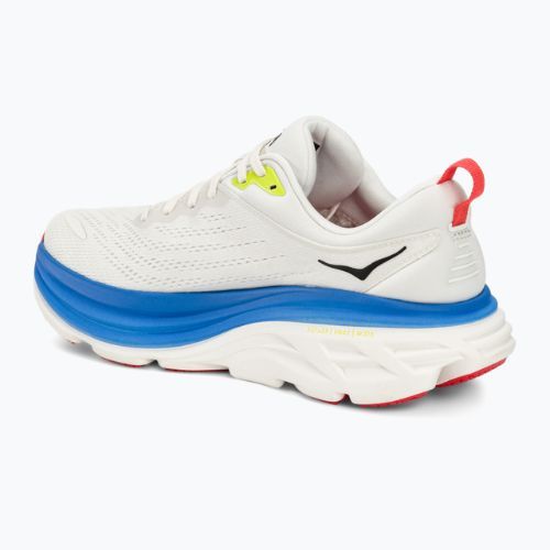 HOKA Bondi 8 Herren Laufschuhe blanc de blanc/virtual blue